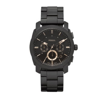 Fossil Machine Men’s Black Dial Stainless Steel Band Chronograph Watch – FS4682, Analog Display, 42mm