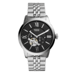Original Fossil Men’s Townsman Automatic Stainless Steel Two-Hand Subeye Watch, Color: Silver Model: ME3107 – 44mm