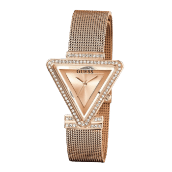 Original GUESS GW0508L3 ANALOG WATCH For Women Rose Gold Stainless Steel/Mesh Bracelet 34mm