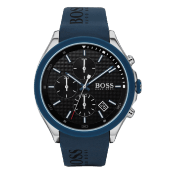 Original HUGO Men’s Stainless Steel Quartz Watch with Silicone Strap – 44mm (Model: 1513717)
