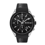 Original Hugo Boss Velocity Men’s Chrono Watch, Blac Dial and Black Strap – 1513716 – 44mm