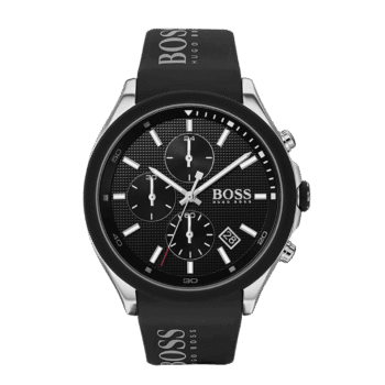 Original Hugo Boss Velocity Men’s Chrono Watch, Blac Dial and Black Strap – 1513716 – 44mm
