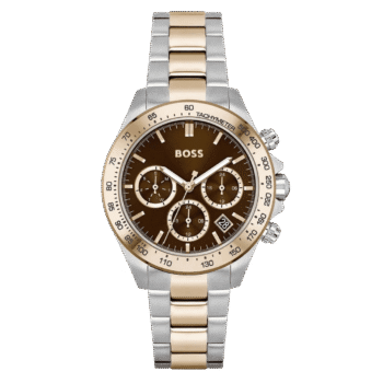 Original BOSS Analogue 1502617 Multifunction Quartz Watch for Women Collection Novia Brown 38mm