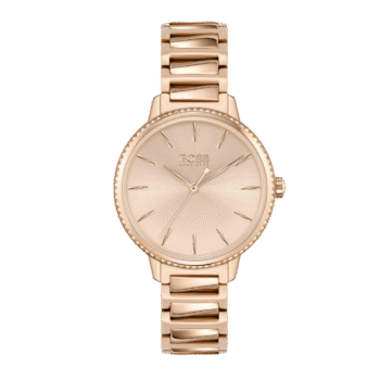Original BOSS Signature Rose Gold Tone Ladies Watch 1502540 – 34mm