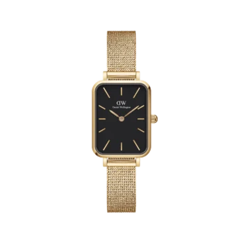 Original DANIEL WELLINGTON QUADRO PRESSED EVERGOLD Watch DW00100557 20x26mm