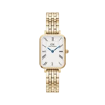 Original DANIEL WELLINGTON Watch QUADRO ROMAN NUMERALS 5-LINK GOLD DW00100688 20x26mm