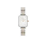 Original DANIEL WELLINGTON Watch Quadro Lumine Bezel 5-Link Two-Tone MOP DW00100671 20x26mm