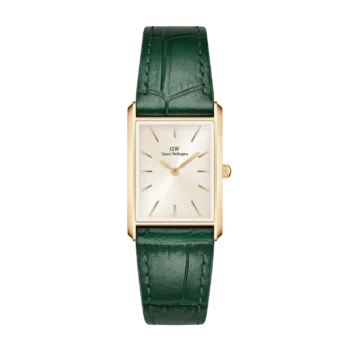 Original Daniel Wellington Bound Emerald Crocodile Champagne Gold Women Watch DW00100695 – 22x32mm