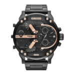 Original Diesel Black Watch Stainless Black dial Chronograph for Men DZ7312