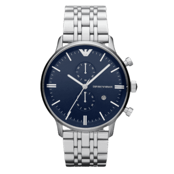 Original Emporio Armani AR1648 Men’s Stainless Steel Analog Watch Blue Dial – 43mm