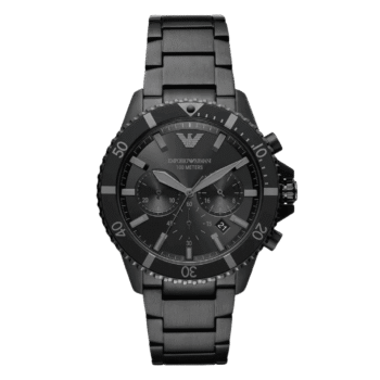 Original Emporio Armani Emporio Armani Chronograph Black Stainless Steel Watch AR11363), Black, Chronograph
