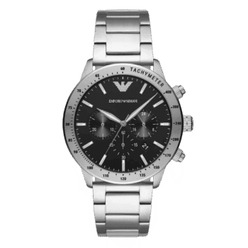 Original Emporio Armani Men’s Black Dial Stainless Steel Analog Watch AR11241 – 43mm – Black Dial