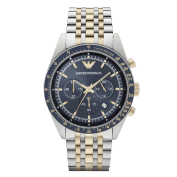 Original Emporio Armani Tazio Blue Dial Stainless Steel Men’s Watch AR6088 – 46mm