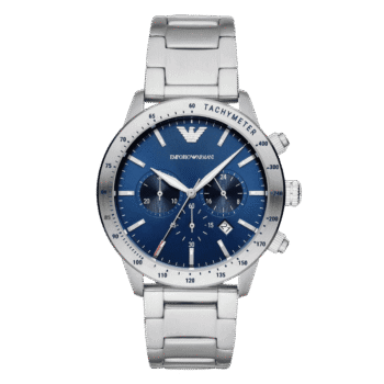 Original Emporio Armani Watch For Men AR11306 – Silver Stainless steel strap – Blue Dial – 44mm