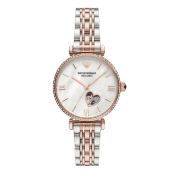 Original Emporio Armani Women’s Automatic Two-Tone Stainless Steel Watch AR60049 34mm