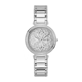 Original GUESS GW0528L1 ANALOG WATCH For Women Silver Stainless Steel Band – 36mm