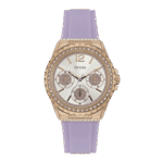 Original GUESS Watch for Men, Quartz Movement, Analog Display, Purple Color Strap-W0846L6 – 40mm