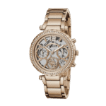 Original GUESS Watch for Women, Quartz Movement, Analog Display, Rose Gold Stainless Steel Strap-GW0403L3 – 37mm