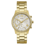 Original Guess Solar Crystal Gold Dial Ladies Watch W1069L2 – 40mm