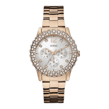 Original Guess Women’s White Dial Stainless Steel Band Watch – W0335L3 – 40mm