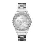 Original Guess Women’s Dial Stainless Steel Band Watch – W0335L1 – Silver Dial – 40mm
