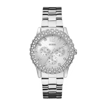 Original Guess Women’s Dial Stainless Steel Band Watch – W0335L1 – Silver Dial – 40mm