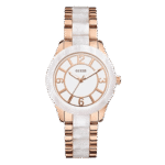 Original Guess – Women’s watch W0074L2, Rose Gold, Ribbon – 36mm