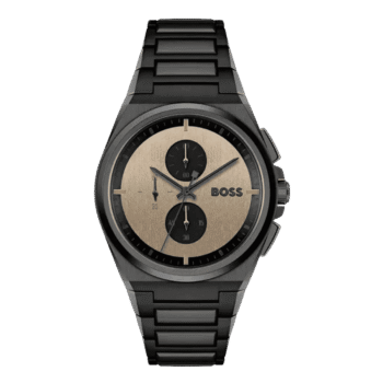 Original Hugo Boss Black Steel Brown Dial Chronograph Men’s Watch – 1514043 – 44mm
