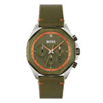 Original Hugo Boss Men Watch Cloud 1514018, Green Strap