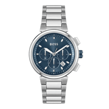 Original Hugo Boss Stainless Steel Blue Dial Chronograph Men’s Watch – 1513999