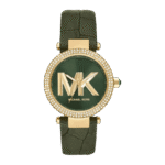 Original Michael Kors MK4724 – Parker Three-Hand Green Leather Watch – 39mm