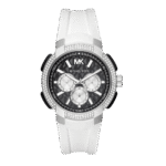 Original Michael Kors MK6947 Ladies Sidney Watch, Black Dial, White Rubber Strap MK6947- 42mm