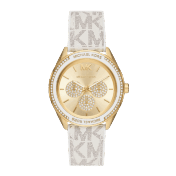 Original Michael Kors Multifunction Vanilla PVC Watch MK7204 – Chronographs – 40mm