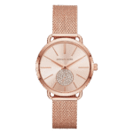 Original Michael Kors Portia Round Quartz Rose Gold Dial Women Watch – MK3845