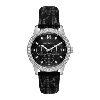 Original Michael Kors Tibby MK2976 Women’s Watch multifunction dial black leather strap – 40mm