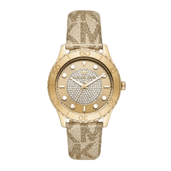 Original Michael Kors Watch for Women, Quartz Movement, Analog Display, Gold Gold Strap-MK6999 – 40mm
