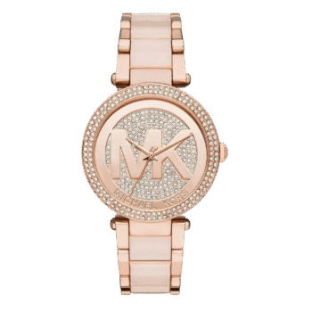Original Michael Kors Watch for Women, Quartz Movement, Rose Gold Strap-MK6176 39mm