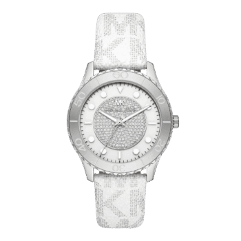 Original Michael Kors Watch for Women, Quartz Movement, Analog Display, White White Strap-MK6998 – 40mm