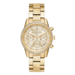 Original Michael Kors Women’s Bryant Chronograph Gold-Tone Steel Watch – MK6597