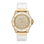 Original Michael Kors Women’s Everest Quartz Watch MK7357 – White Strap – 43mm
