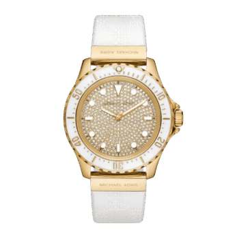 Original Michael Kors Women’s Everest Quartz Watch MK7357 – White Strap – 43mm