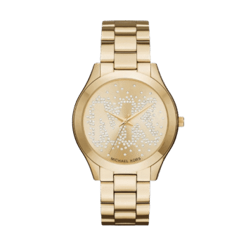 Original Michael Kors Women’s Gold Dial Stainless Steel Band Watch – MK3590
