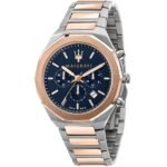Original Maserati Stile Chronograph Blue Dial Quartz R8873642002 10ATM Men’s Watch