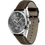 1513815-hugo-boss-watch-men-gray-dial-leather-brown-strap-quartz-battery-analog-chronograph-10bar-water-resistant-champion