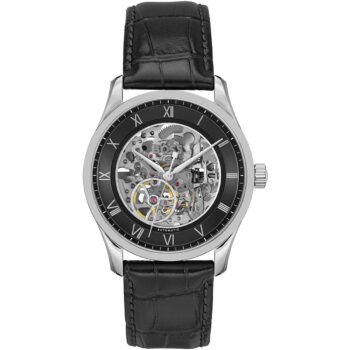Hugo Boss Hugo Boss Principle Skeleton Men's Automatic Watch 1514234 - Black Leather Strap - 41 mm