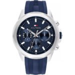 Tommy Hilfiger Lars Men's Silicone Rubber Quartz Watch - Blue Dial & Strap (1710649)
