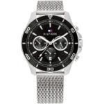 Tommy Hilfiger Jordan Men's Watch 1792092 - Black Dial, Black Stainless Steel Strap, 43mm Quartz Analog