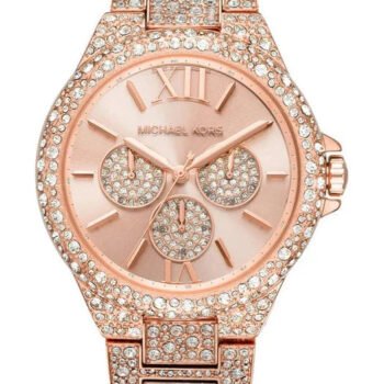 Michael Kors Camille MK6961 Women's Watch - Rose Gold Dial, Crystal-Set Bezel, Rose Gold Stainless Steel Bracelet, Multifunction, 39mm, 50M Water Resistant