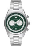 Emporio Armani AR11637 - Green Dial Stainless Steel Chronograph Watch