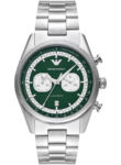 Emporio Armani AR11637 - Green Dial Stainless Steel Chronograph Watch